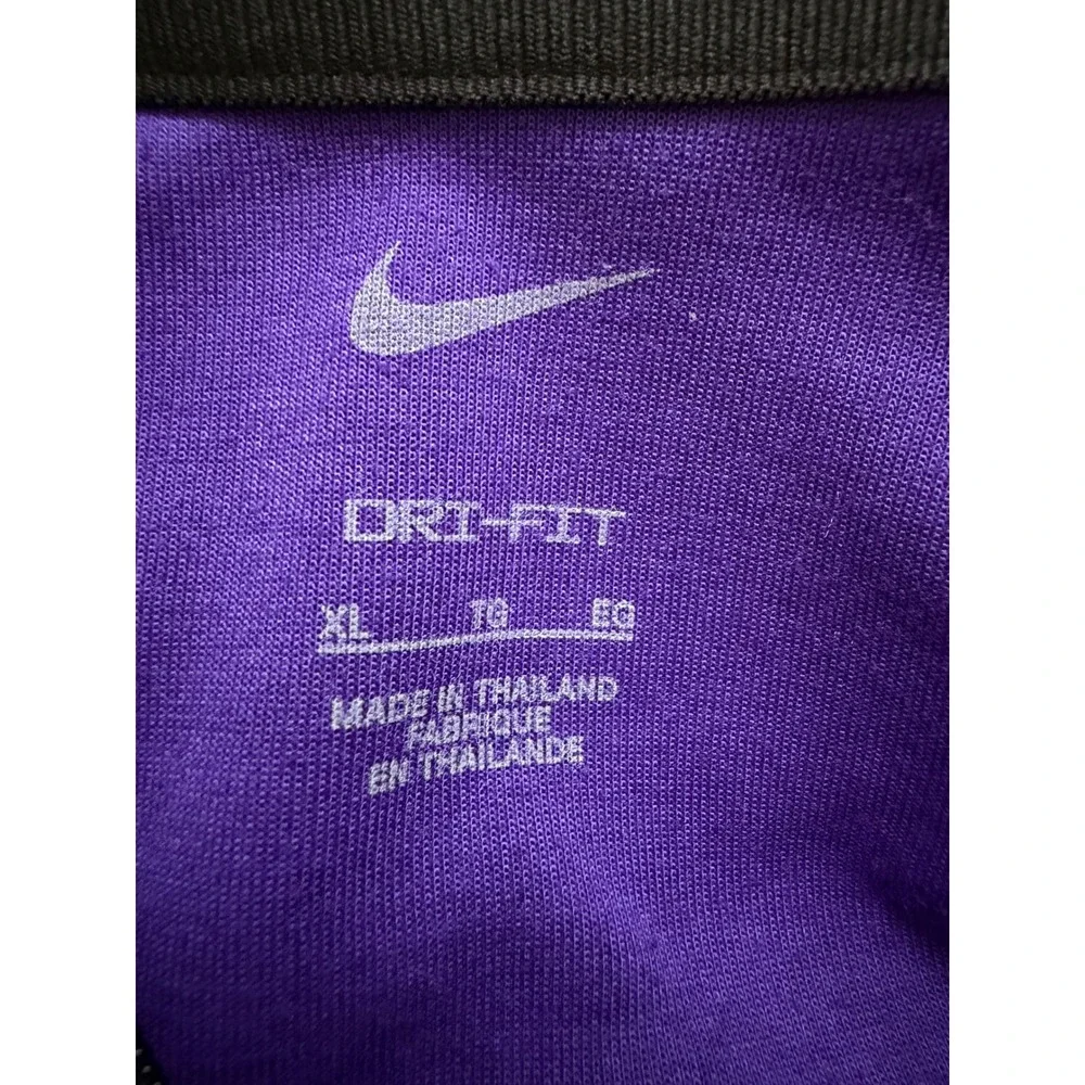 Nike Tottenham Hotspur Spurs Dri-FIT Hoodie Black Purple Volt Mens XL 1/4 Zip